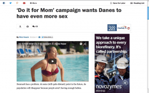 A Danish travel company is encouraging baby boomers to "send your child on an active holiday and get a grandchild within nine months.” The cheeky campaign has generated news coverage, including in the Washington Post, and lots of giggles. 