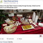 food table at Trig's Floral and Home holiday party