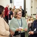 Linda Dietz, right, of Dietz Flower Shop in Seguin, Texas (right), catches up with fellow Texans Patricia Houck, Houck’s house of Blooms in Sugarland, and Oralia Espinoza (center), Spring Garden Flower Shop, in San Antonio.