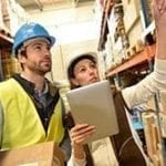 stock image of workers in a warehouse