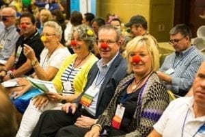 Attendees got to clown around at the 2015 Premier Product Showcase.