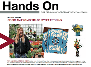 In Missoula, Montana, a collaboration with a local ice cream parlor has also led to other community partnerships and additional add-on opportunities at Bitterroot Flower Shop. 