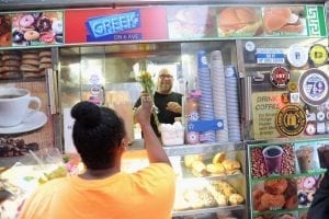 One of the messages shared as SAF handed out Petal It Forward bouquets: “Flowers are scientifically proven to make people happy.” 