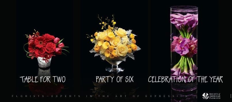 Promote your event business with SAF’s “Table for Two. Party of Six. Celebration of the Year” materials.