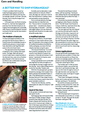 care and handling column from floral management magazine