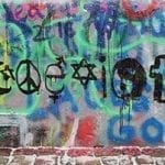 stock image of the coexist symbol