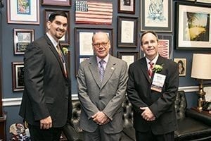 Jeff Newlin of Teleflora (left) and Michael Pugh of Pugh’s Flowers in Memphis (right) meet with Rep. Steve Cohen (D-Tennessee) at CAD 2016. “I highly recommend investing the time to attend and to participate,” Newlin said. “The impact that one individual can make by verbalizing the issues on Capitol Hill, and then by taking the message home is tremendous.”
