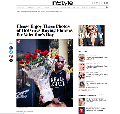 Nic Faitos’ Starbright Floral got excellent placement in an InStyle.com piece on “hot guys” and the flowers they give because he picked up a phone call from a photojournalist and made sure he was accessible and easy to work with.