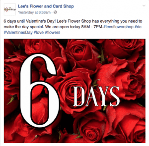 lee's flowers, Valentine's Day,