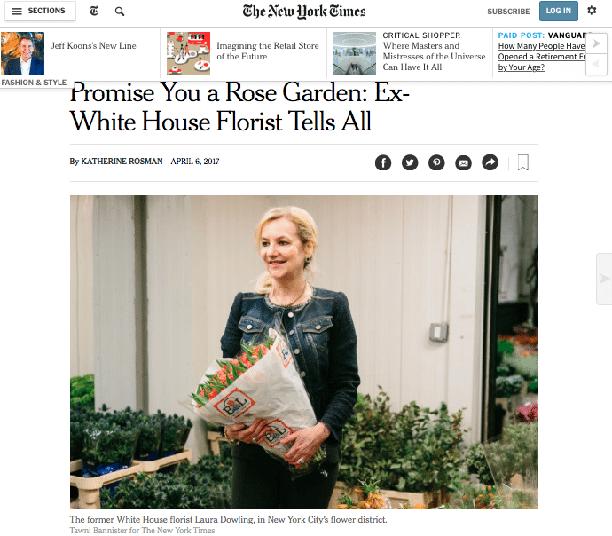 Former White House Florist Writes ‘Juicy’ Book