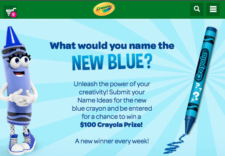 Crayola is running a contest to name its new blue. The medium-shade blue replaces Dandelion, a yellow crayon “retired” earlier this year.