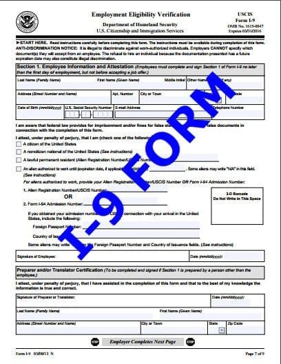 Government Releases New I-9 Form