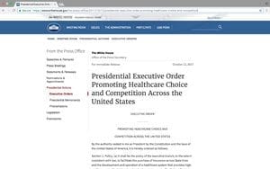 President Trump Signs Executive Order to Increase Health Insurance Options