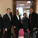 “The meeting provided a unique opportunity to share directly with the APHIS staff, concerns and policy issues that directly affect our business, progress, and our industry,” said Jamie Kitz, key account manager with Sakata Ornamentals in Salinas, California (center). Kitz represented SAF at two meetings in Washington last month. She is pictured with, from left to right, Shawn McBurney, SAF; Craig Regelbrugge, AmericanHort; Jane DeMarchi, American Seed Trade Association;Dr. Joe Bischoff, SAF.