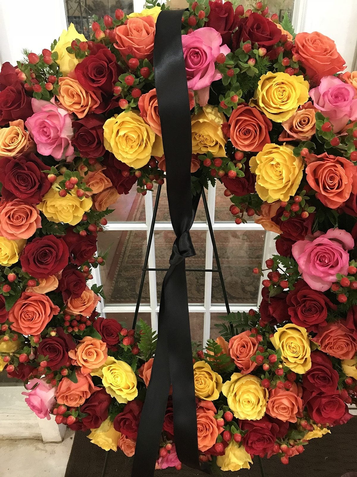 Deborah De La Flor, AIDF, PFCI, and her team at De La Flor Gardens in Cooper City, Florida, created a wreath to honor the victims of last week's shooting.