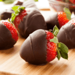 strawberries dipped in chocolate