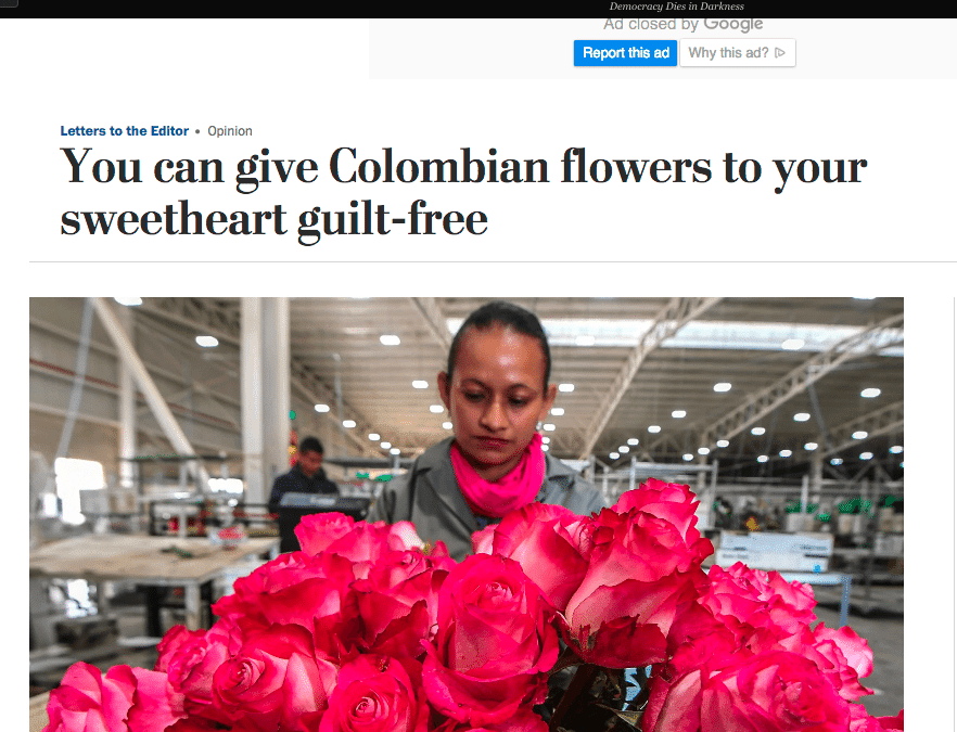 Washington Post Publishes Response from Asocolflores on Labor Claims