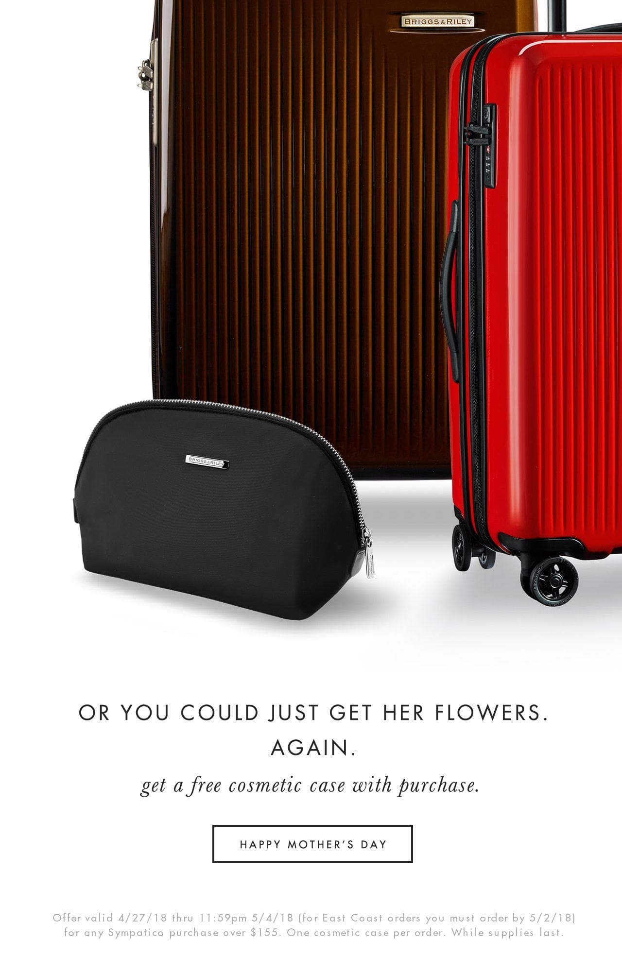 SAF also has been in touch this week with Briggs & Riley, a company that manufactures and sells high-end luggage, about an email that included the line “or you could just get her flowers. Again.” At press time, Briggs & Riley had not responded.