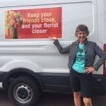 SAF member Katy Miller, AAF, vice president of Dillon Floral Corp. in Bloomsburg, Pennsylvania, recently shared pictures of the sharp new looks. Each decal features a beautiful floral arrangement paired with a clever headline, designed to keep local florists top of mind.