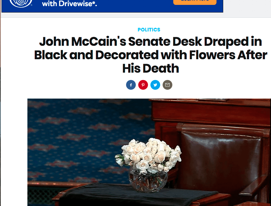 As Lawmakers Share Memories, Flowers Adorn Sen. McCain’s Desk