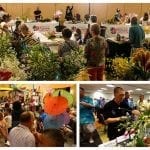 The Sylvia Cup Design Competition is known for its surprise themes. Pictured top: “Elvis Aloha from Hawaii” in 2016; bottom left is “Cirque de Fleur” in 2015; and “Studio 54 Revisited” in 2014.