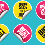 Ditch Discount Sticker Set With Curved Corner