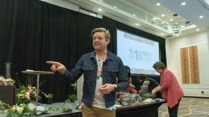 During “Design Hacks and Smart Services to Delight Consumers,” Derek C. Woodruff, AIFD, CFD, CF, PFCI of Floral Underground in Traverse City, Michigan, talked about the allure of in-store workshops and experiences for customers