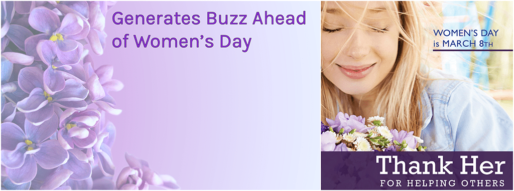 raise awareness on March 8 for Women's Day Women's Day banner to raise awareness for women on March 8