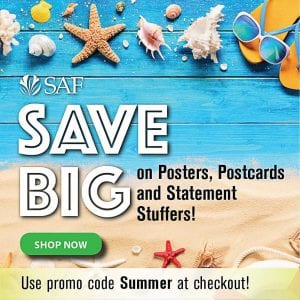 Save 75 percent on SAF Posters, Postcards and Stuffers 