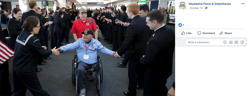 Wisconsin Florist Raises Money for Honor Flight