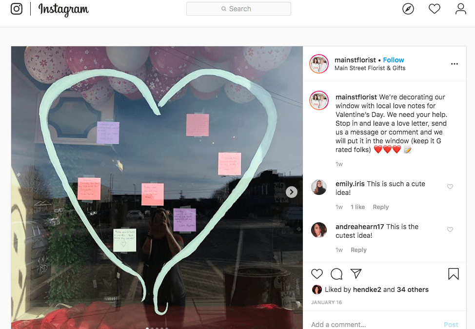 Illinois Shop Uses Post-Its for Valentine’s Promos