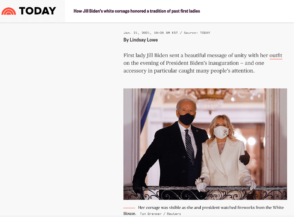 Flowers Make an Appearance at Inauguration