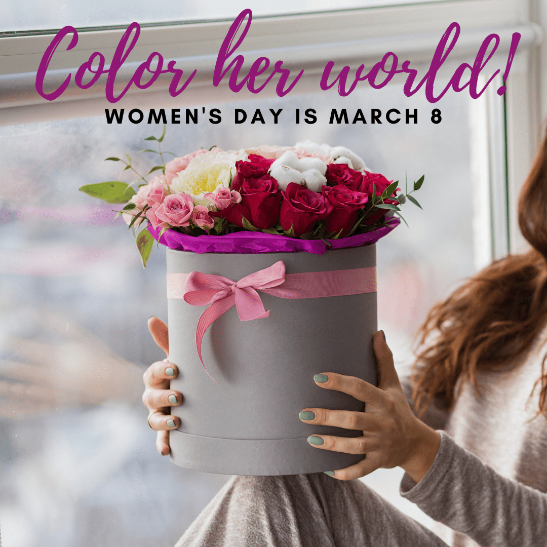 Color her world Valentine's Day - banner ad 177x175 pixels