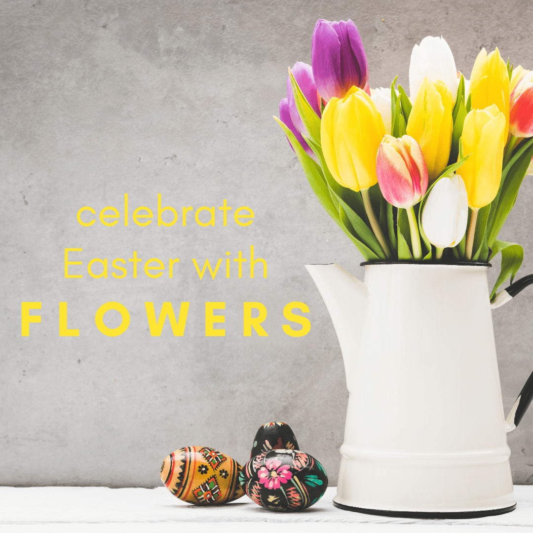 Celebrate Easter with Flowers Tulips Valentine's Day - banner ad 177x175 pixels